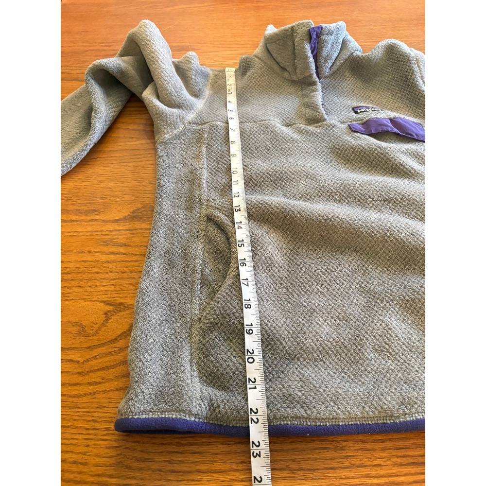 Patagonia Re-Tool Snap-T Fleece Pullover Womens Medium Grey Purple Polartec - Picture 8 of 11